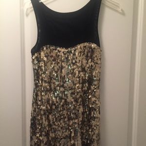 Sequin and mesh dress